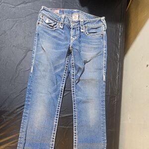 True Religion Light Blue Straight Jeans